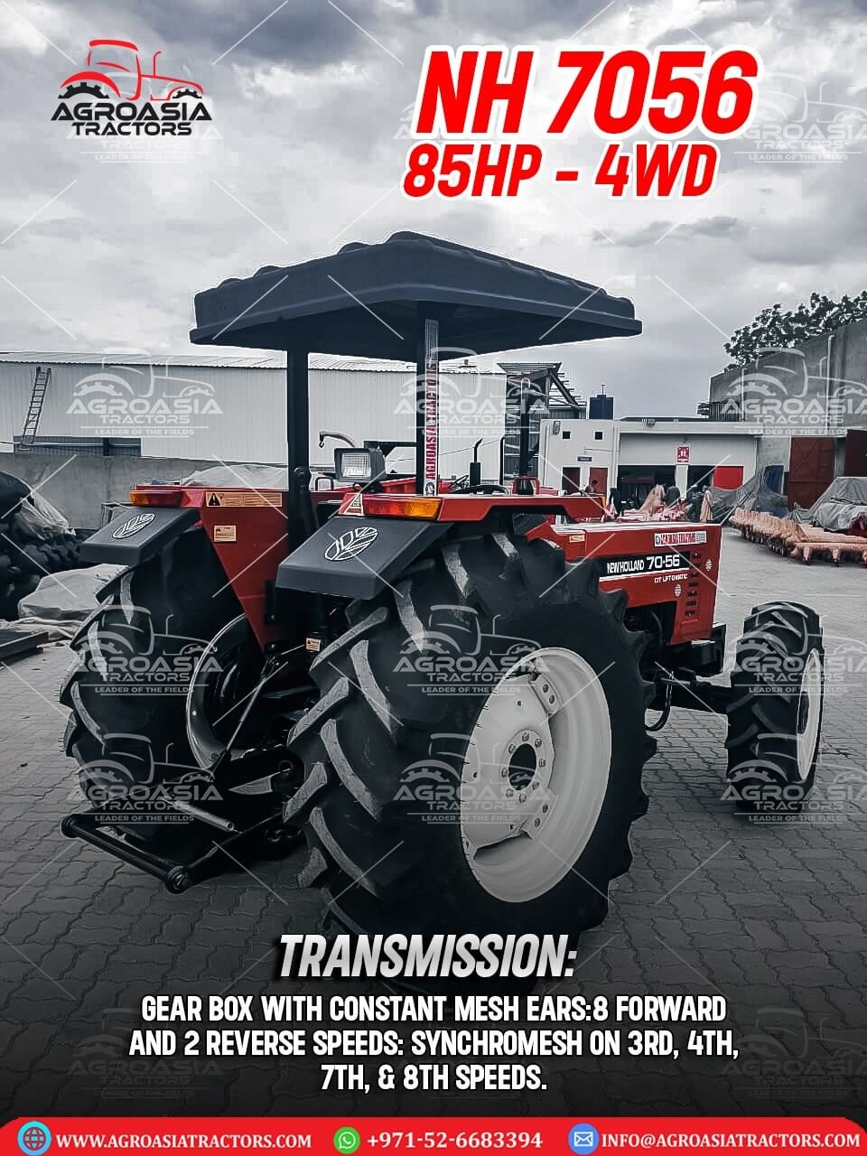 new holland NH 7056 85hp tractor for sale from agroasia