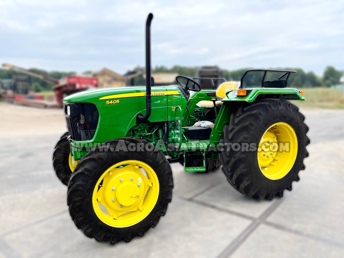 John Deere 5405 tractor for sale in the UAE at AgroAsiaTractors.ae. Available in Dubai, Abu Dhabi, Sharjah, Ajman, and Ras Al Khaimah. Robust and efficient tractor for all your farming needs.