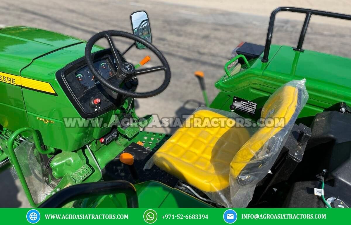 John Deere 5310 tractor for sale in the UAE at AgroAsiaTractors.ae. Available in Dubai, Abu Dhabi, Sharjah, Ajman, and Ras Al Khaimah. Reliable and powerful tractor for various agricultural tasks.