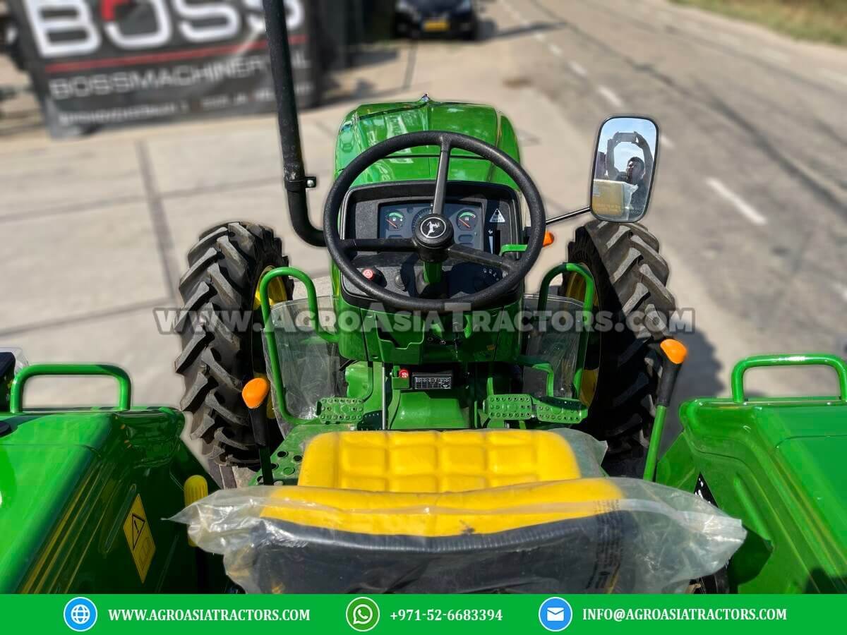 John Deere 5310 tractor for sale in the UAE at AgroAsiaTractors.ae. Available in Dubai, Abu Dhabi, Sharjah, Ajman, and Ras Al Khaimah. Reliable and powerful tractor for various agricultural tasks.