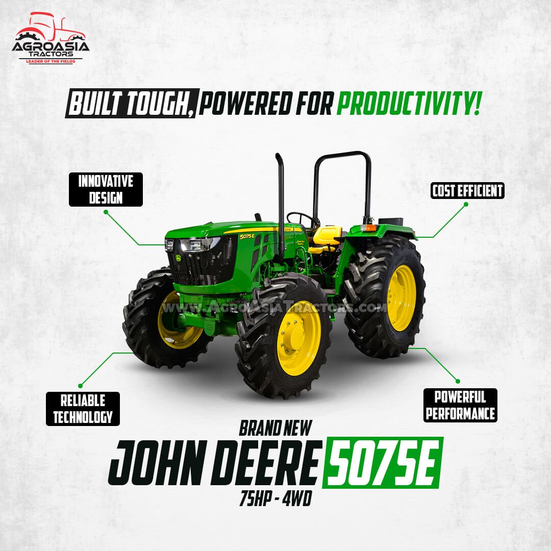 John Deere 5075 tractor for sale in UAE - Agroasia tractors