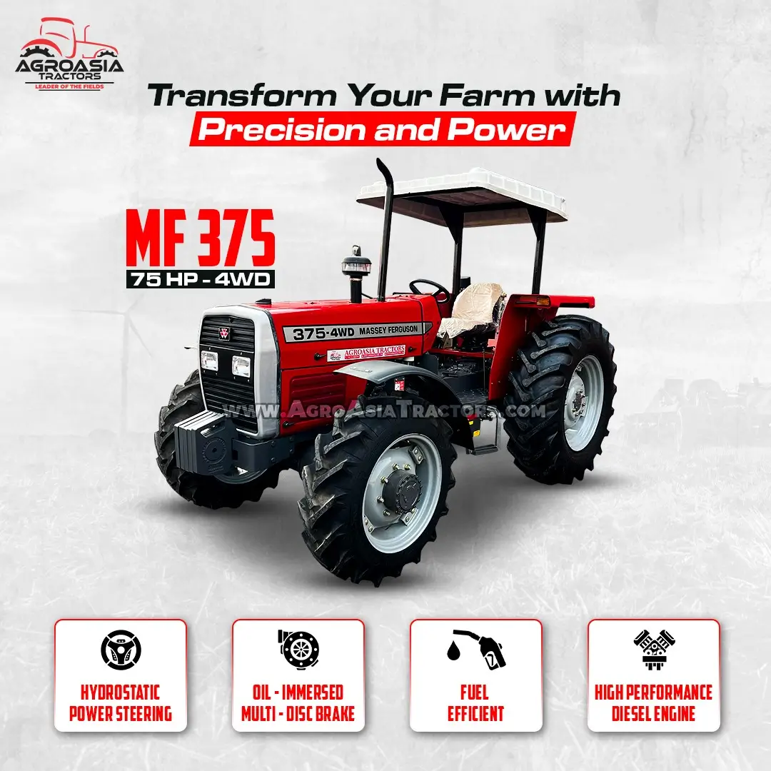 massey ferguson mf375 75hp 4wd tractor for sale - agroasia tractors